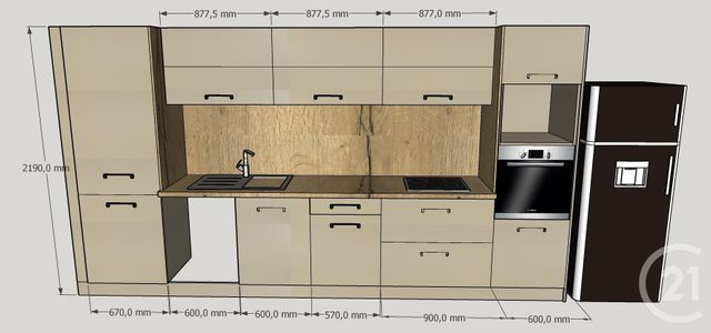 Appartement T3 à louer - 3 pièces - 63.02 m2 - CRUSEILLES - 74 - RHONE-ALPES - Century 21 Croisée Des Chemins